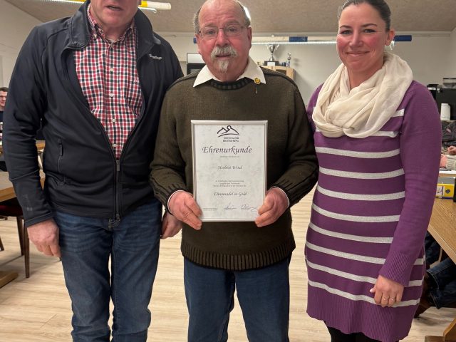 🏅 Ehrennadel in Gold für Herbert Wind 🏅